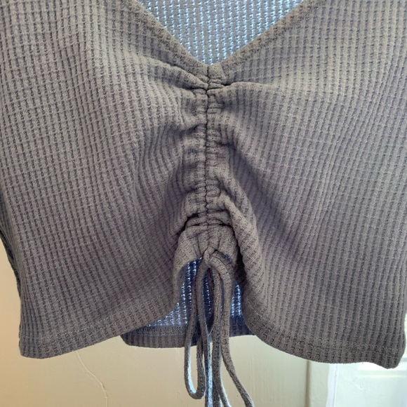 Baby blue long sleeve crop top - Picture 3 of 5